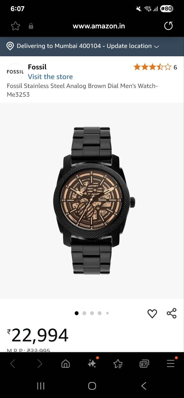 Fossil ME3253 - Modern Machine Automatic